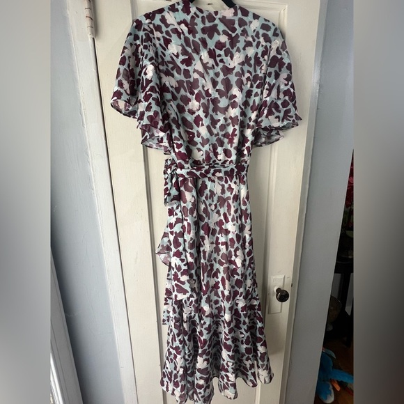 Tanya Taylor Blair Chiffon Wrap Maxi Midi Dress 8 - Picture 4 of 10